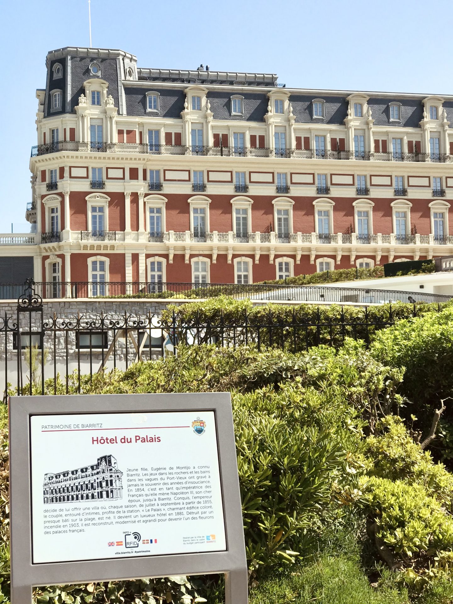 l'Hôtel du Palais à Biarritz