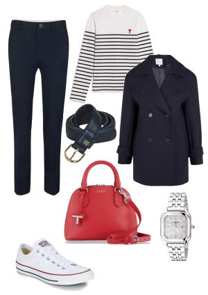 quelle chaussure avec pantalon bleu marine