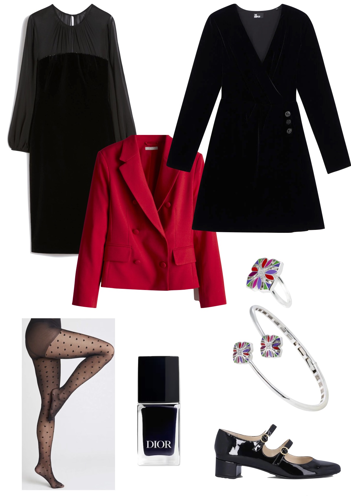 look avec une robe noire élégante