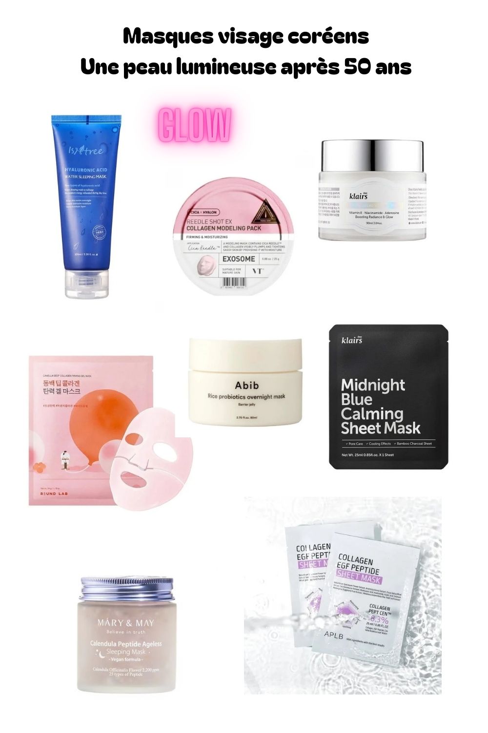 masques visage cor&eacute;ens apr&egrave;s 50 ans