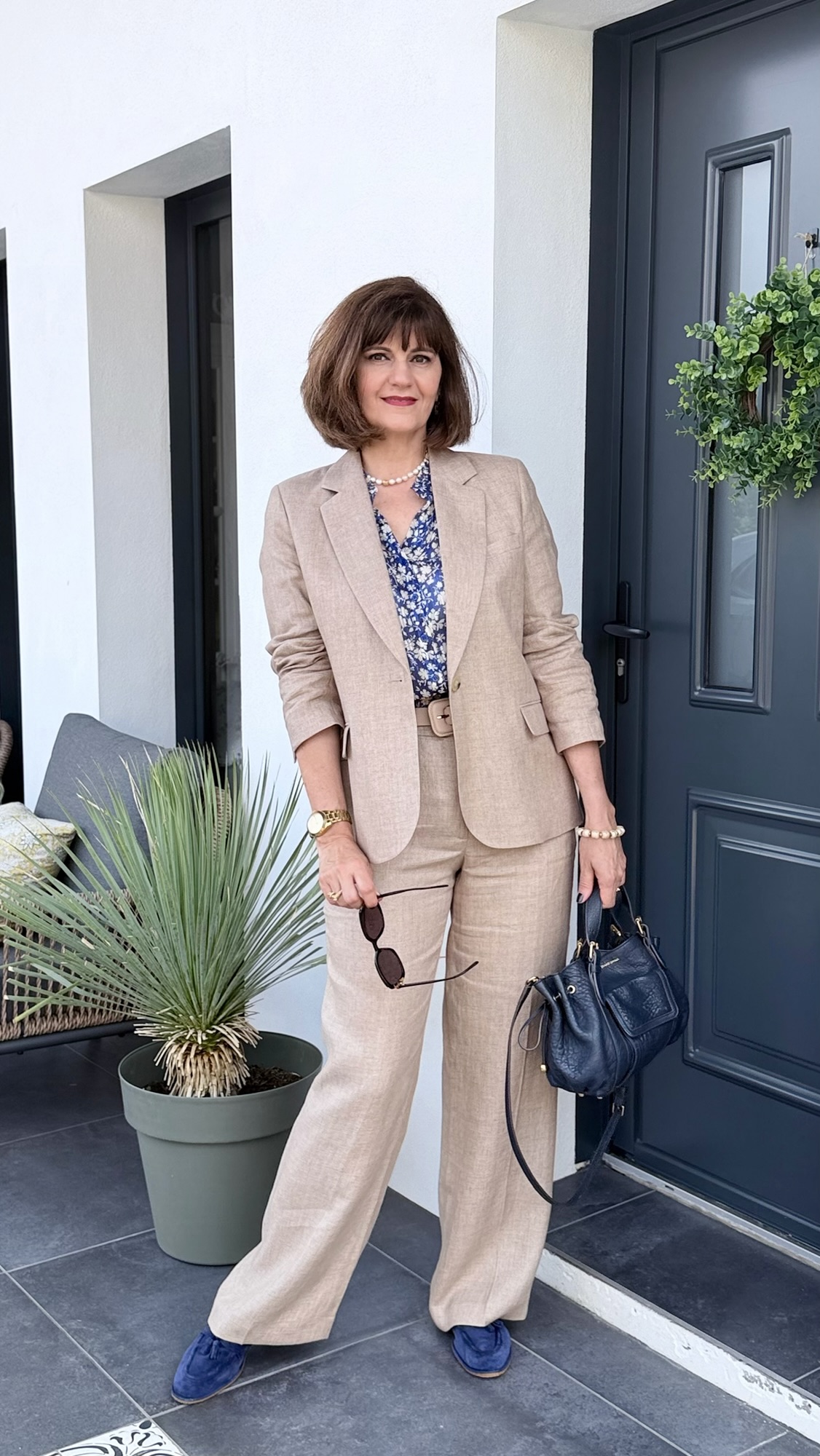 le tailleur pantalon en lin 