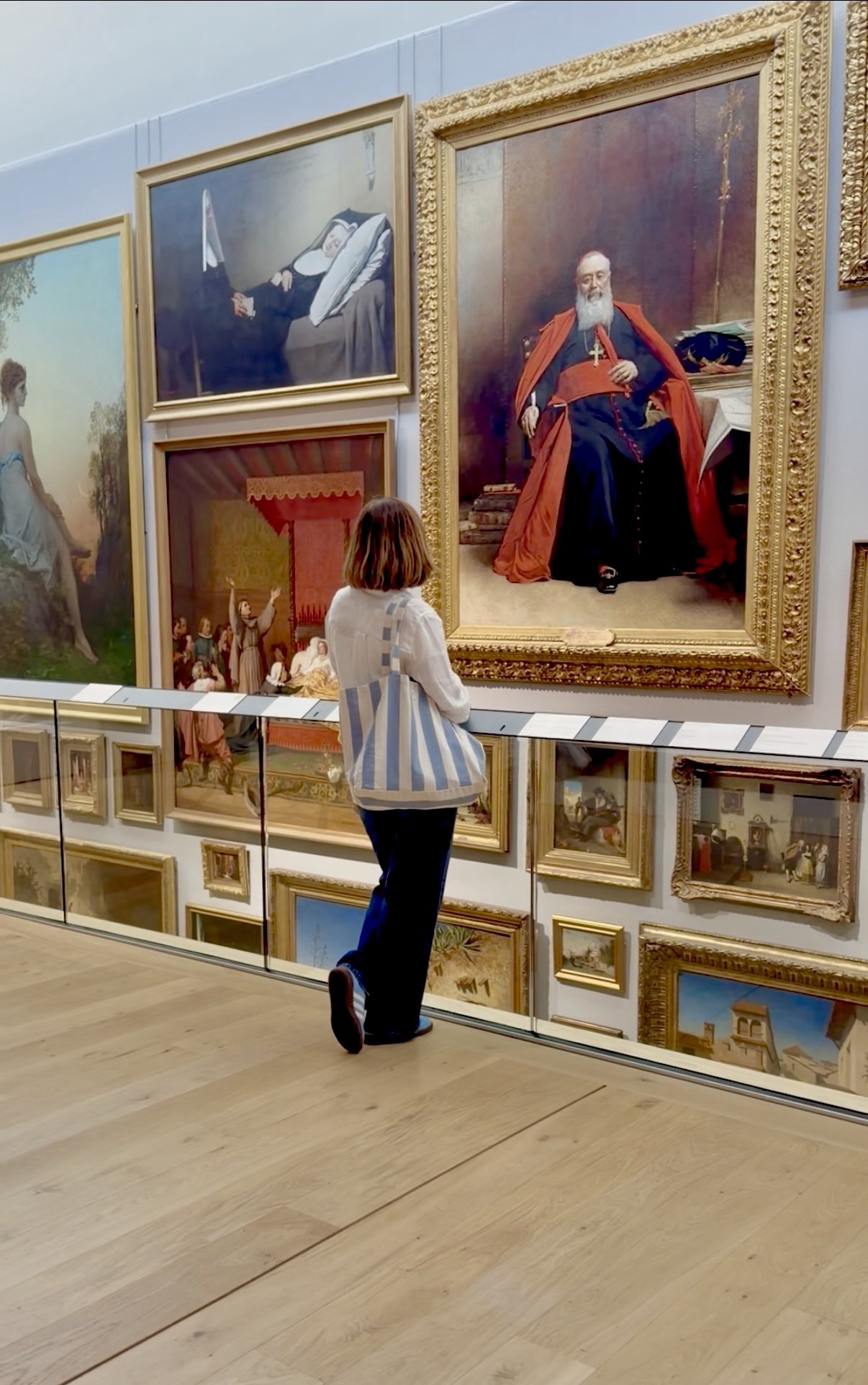 woman in a french museum