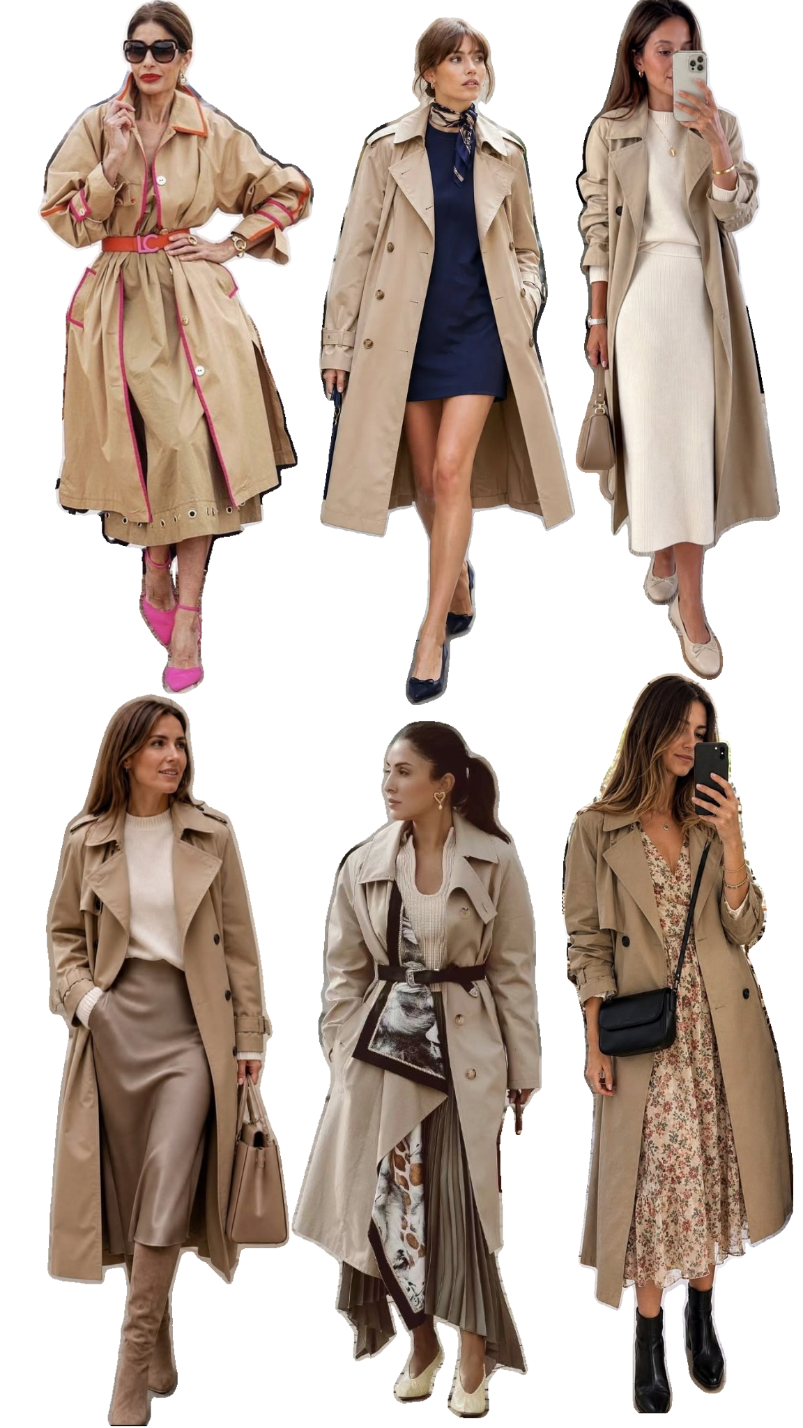 look trench avec robe