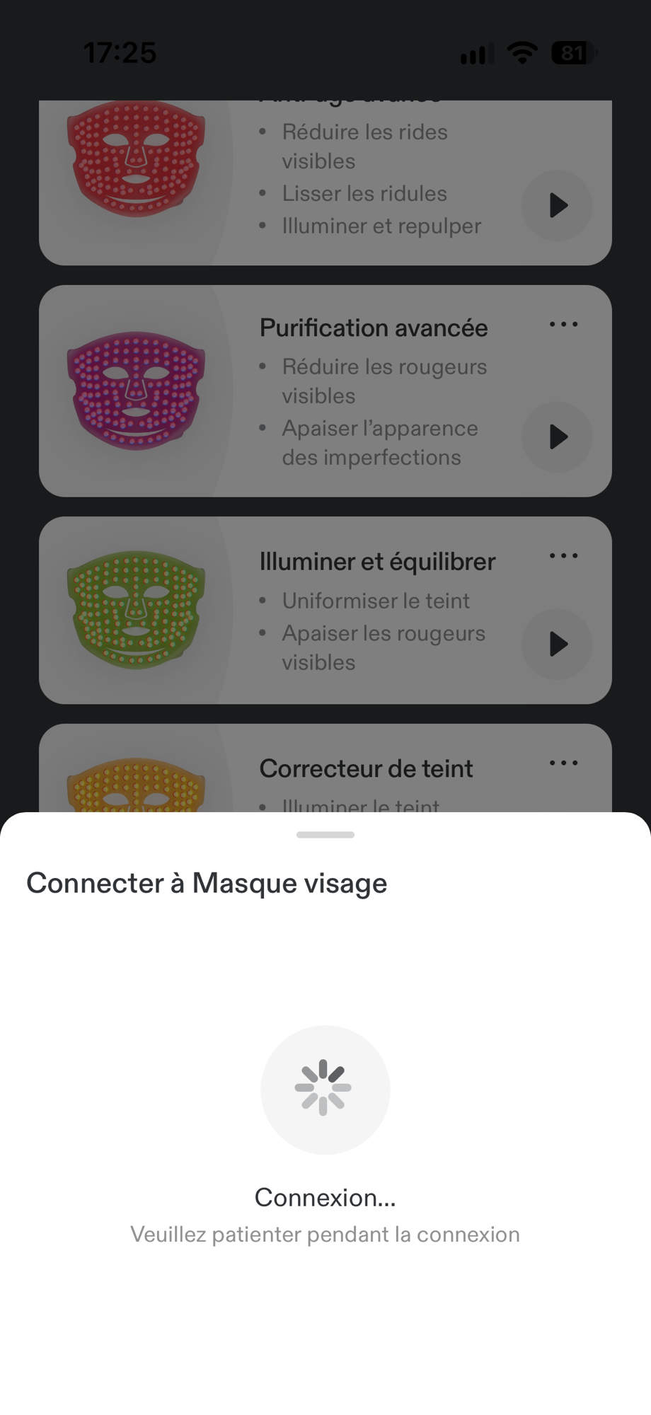 masque led personnalisable